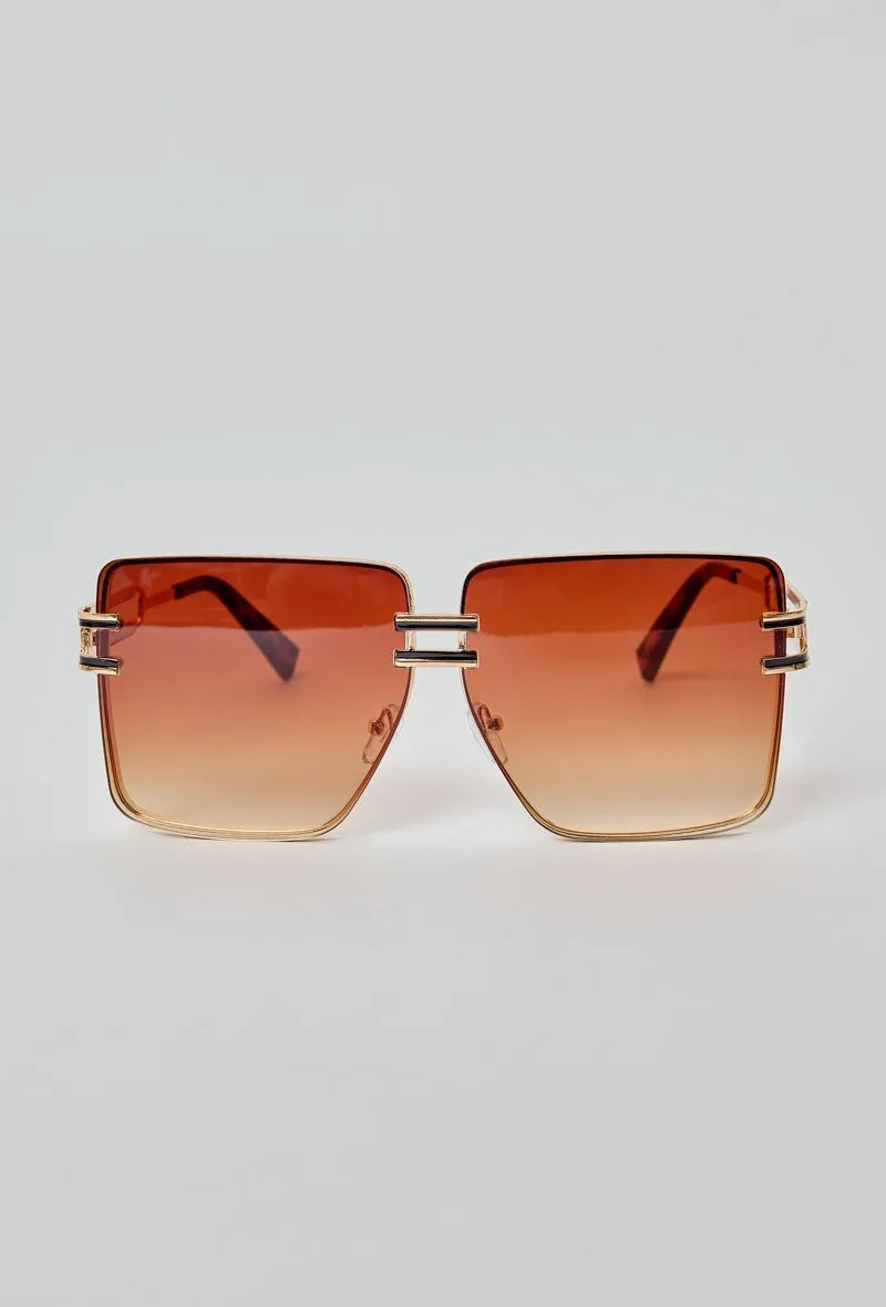 Polished Brown Lens Sunglasses