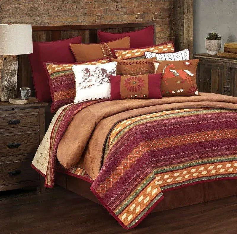 Simple Stonewashed Reversible Quilt Set