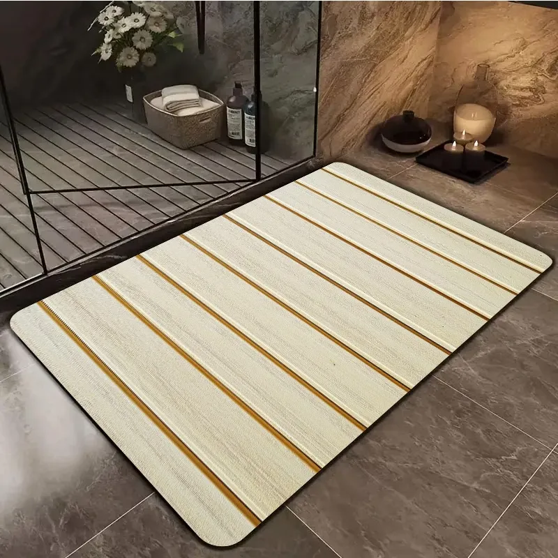 Striped Bathroom Rug