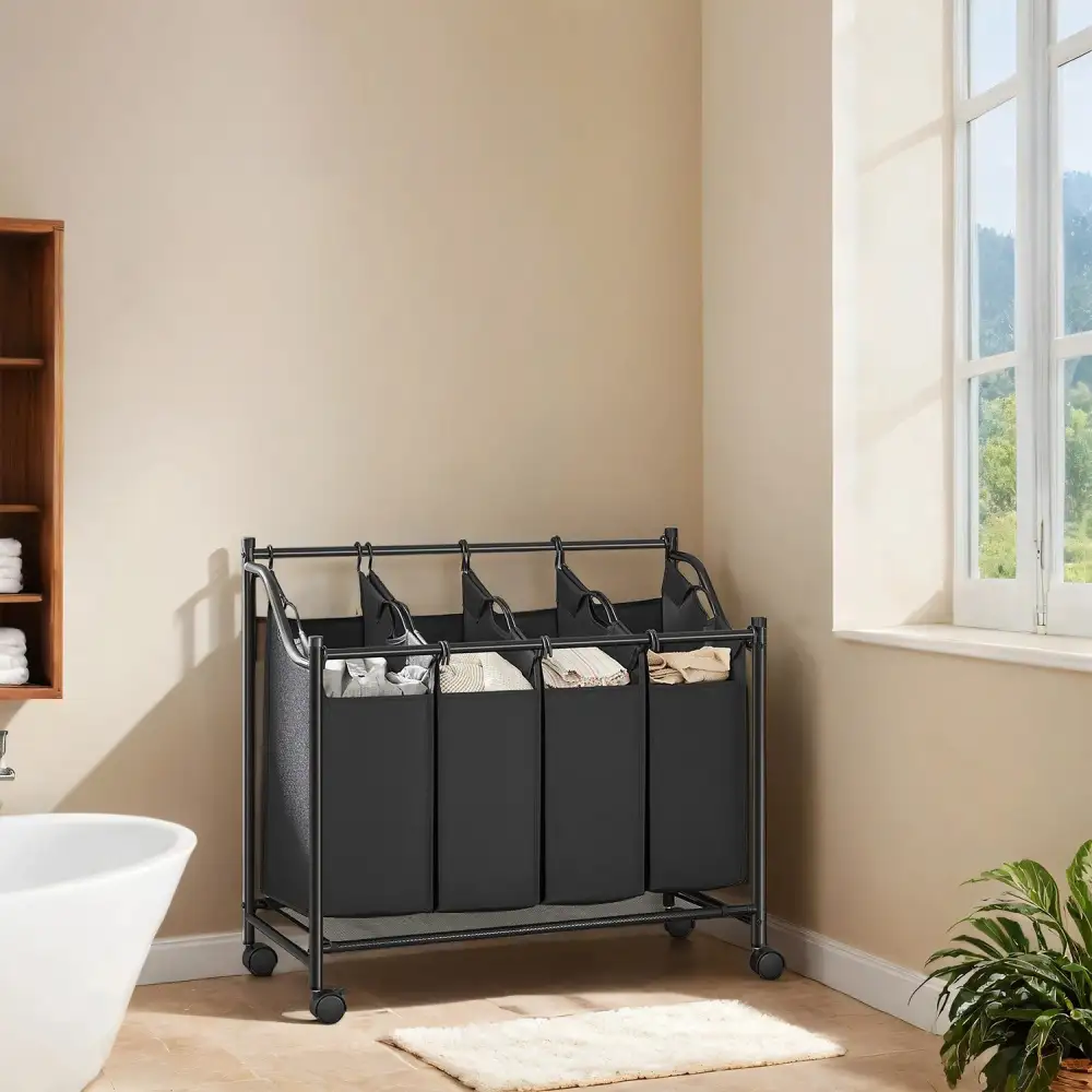 Rolling Laundry Sorting Basket