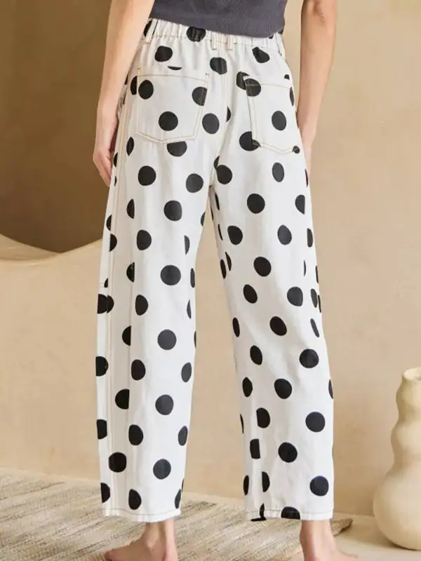 Polka Dot High Waist Jeans