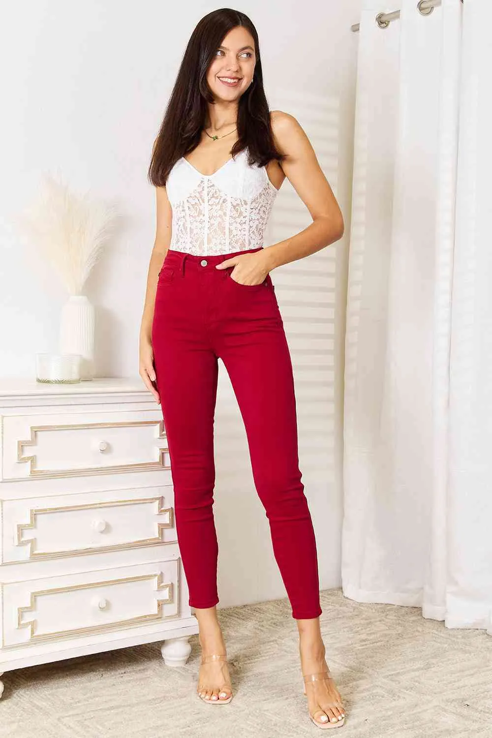 High Waist Tummy Control Skinny Denim Jeans