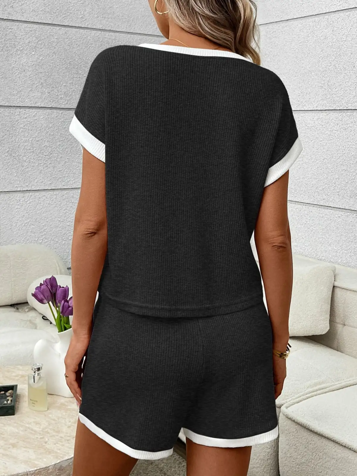 Relaxed Refined Pocketed Top and Shorts Matching Set