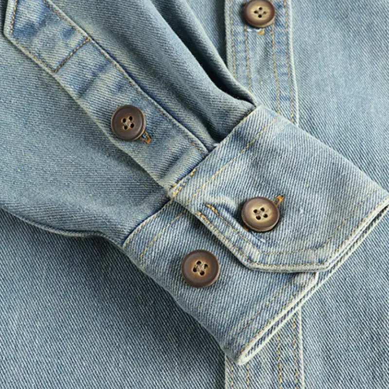Denim Utility Embroidered Shirt