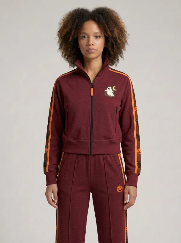 Women's Halloween Ghost Pumpkin Printed Tracksuit