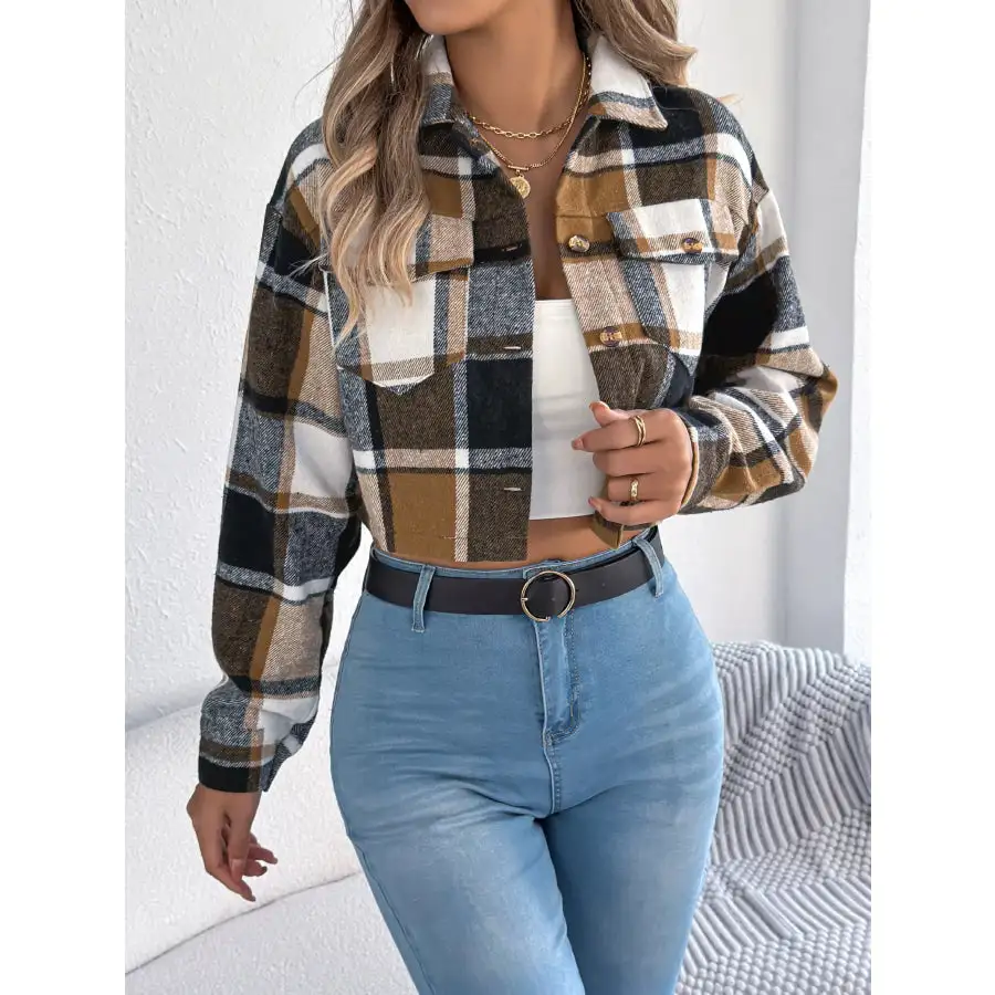 Button Up Cropped Jacket