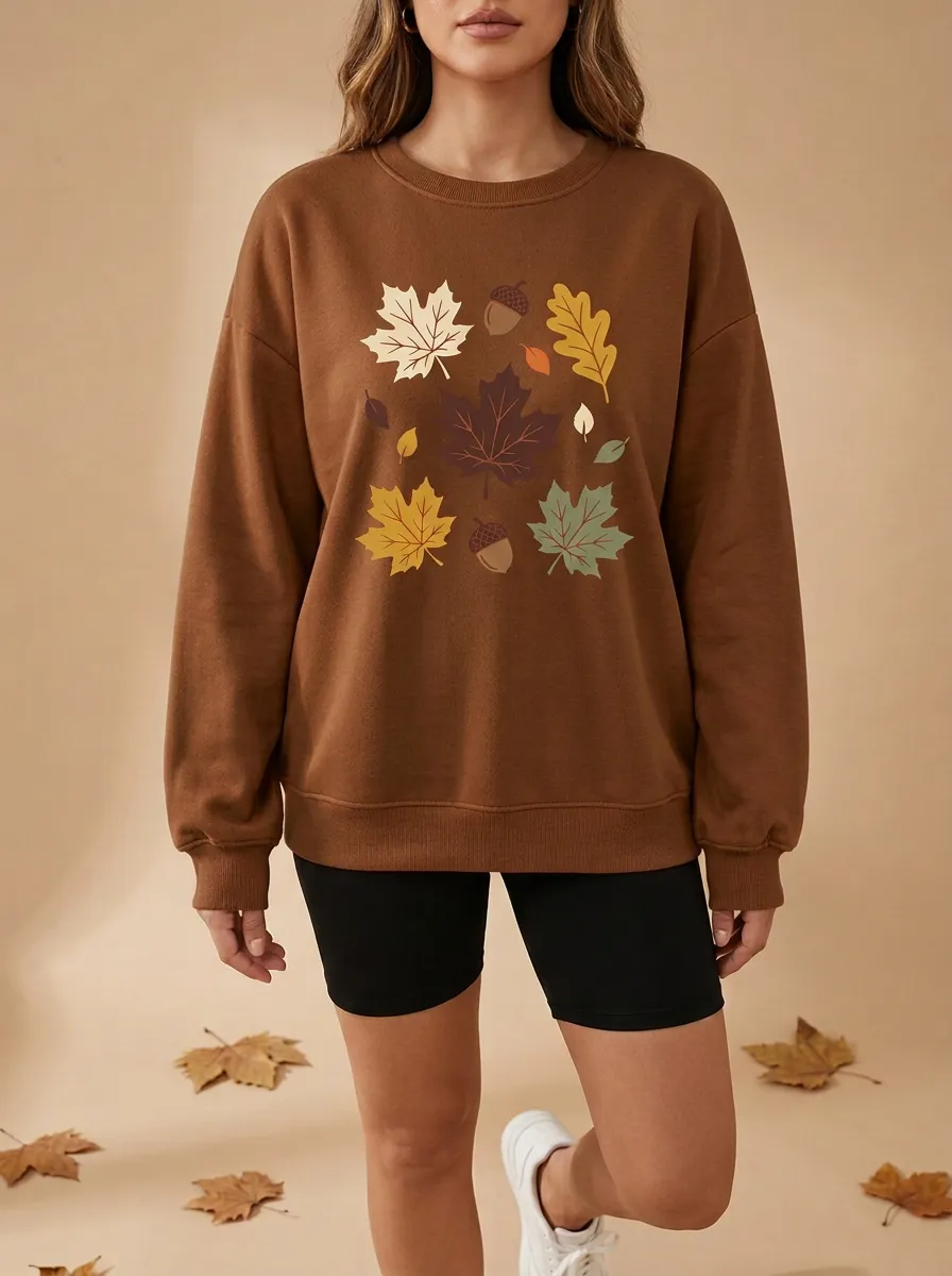 Everyday Printed Acorn Graphic Sweatshirt