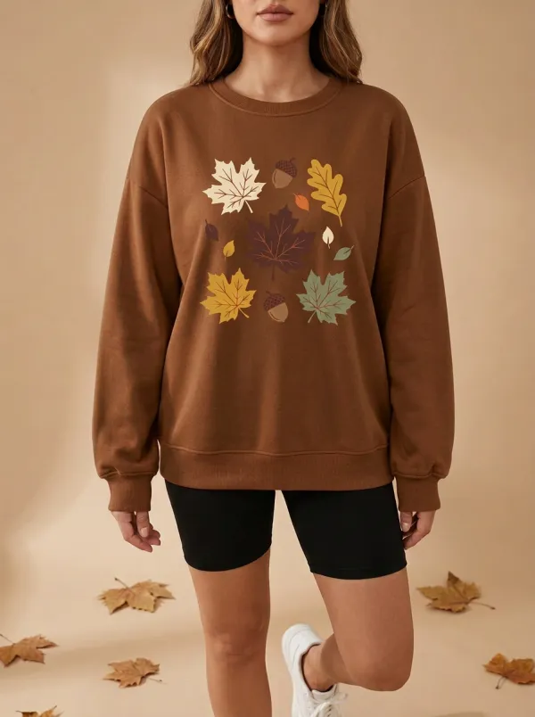 Everyday Printed Acorn Graphic Sweatshirt