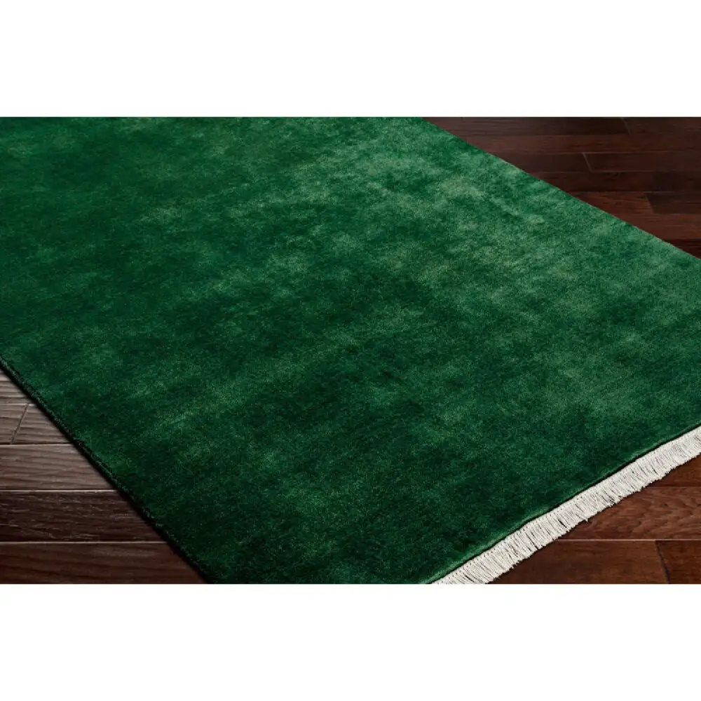 Hand-Loomed Wool Fringe Square Carpet