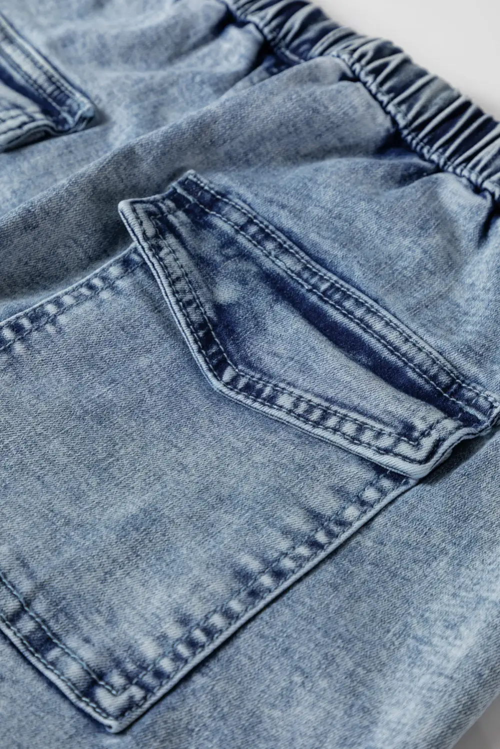 High Waist Seam Detail Denim Jeans