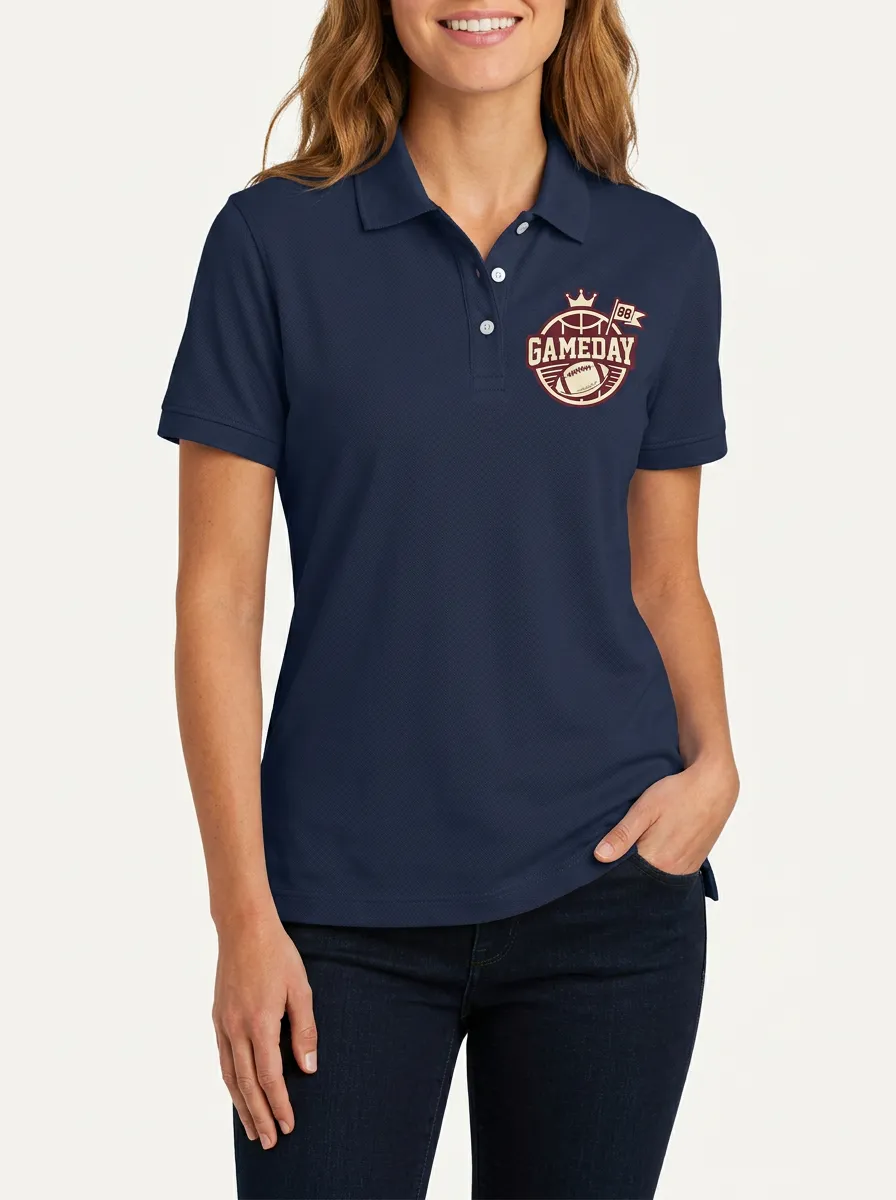 Football Inspired Casual Polo Shirt