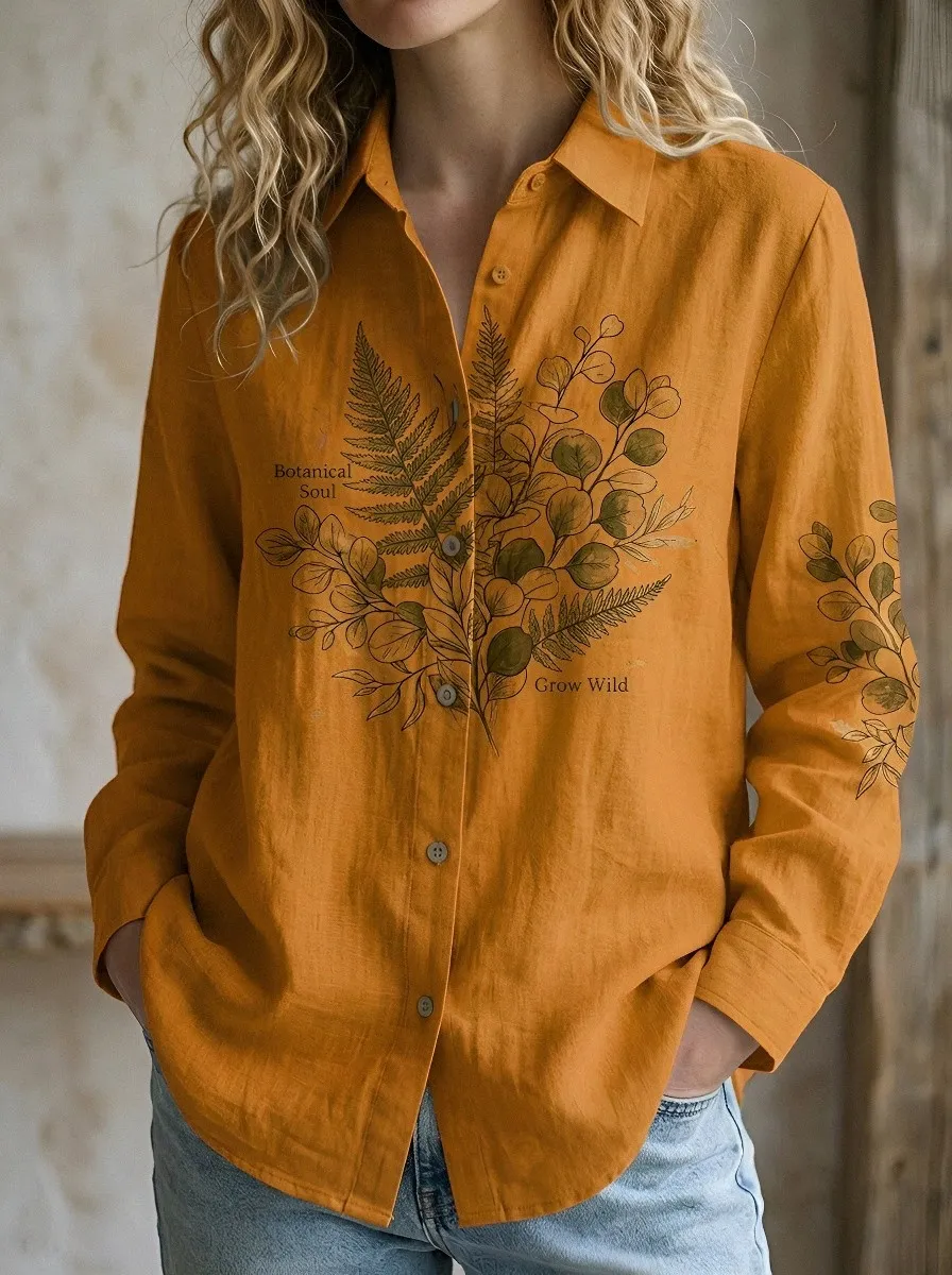 Botanical Soul Fern Casual Shirt Easy
