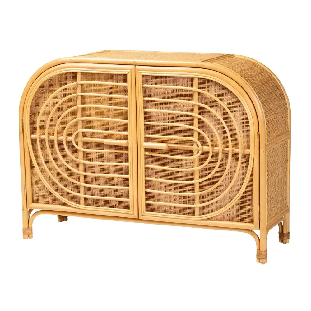 Rattan Two-Door Sideboard