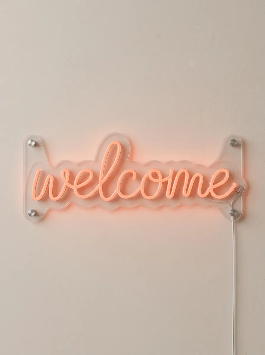 Everyday Cursive Welcome Neon Sign