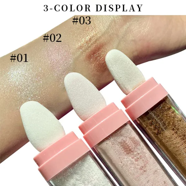 Golden Face Clavicle Eyes Lips Body Hair Highlighter Patting Powder Shimmer Highlight
