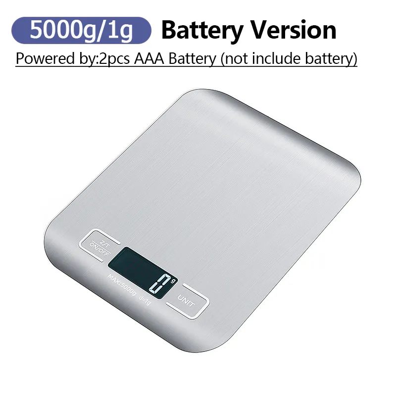 Stainless Steel Digital Kitchen Scale With LCD Display, Made Of Stainless Steel