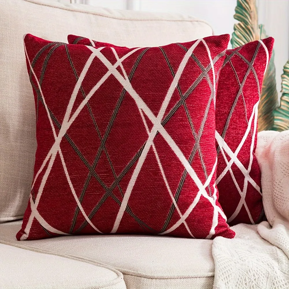 2 Pcs Geometric Pattern Decorative Pillow