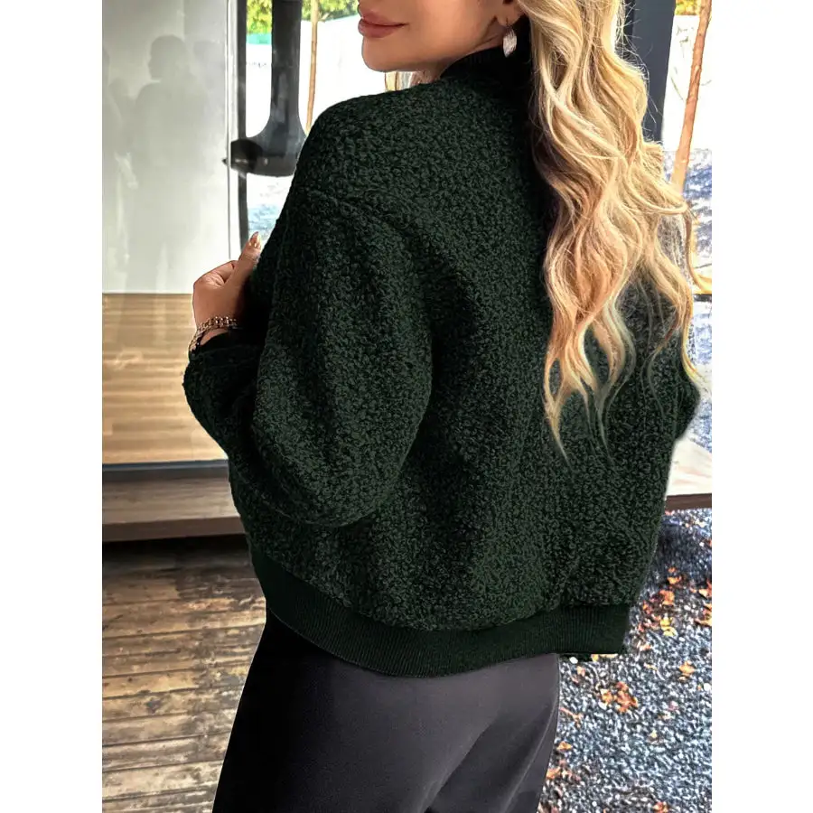 Snap Down Dropped Shoulder Jacket