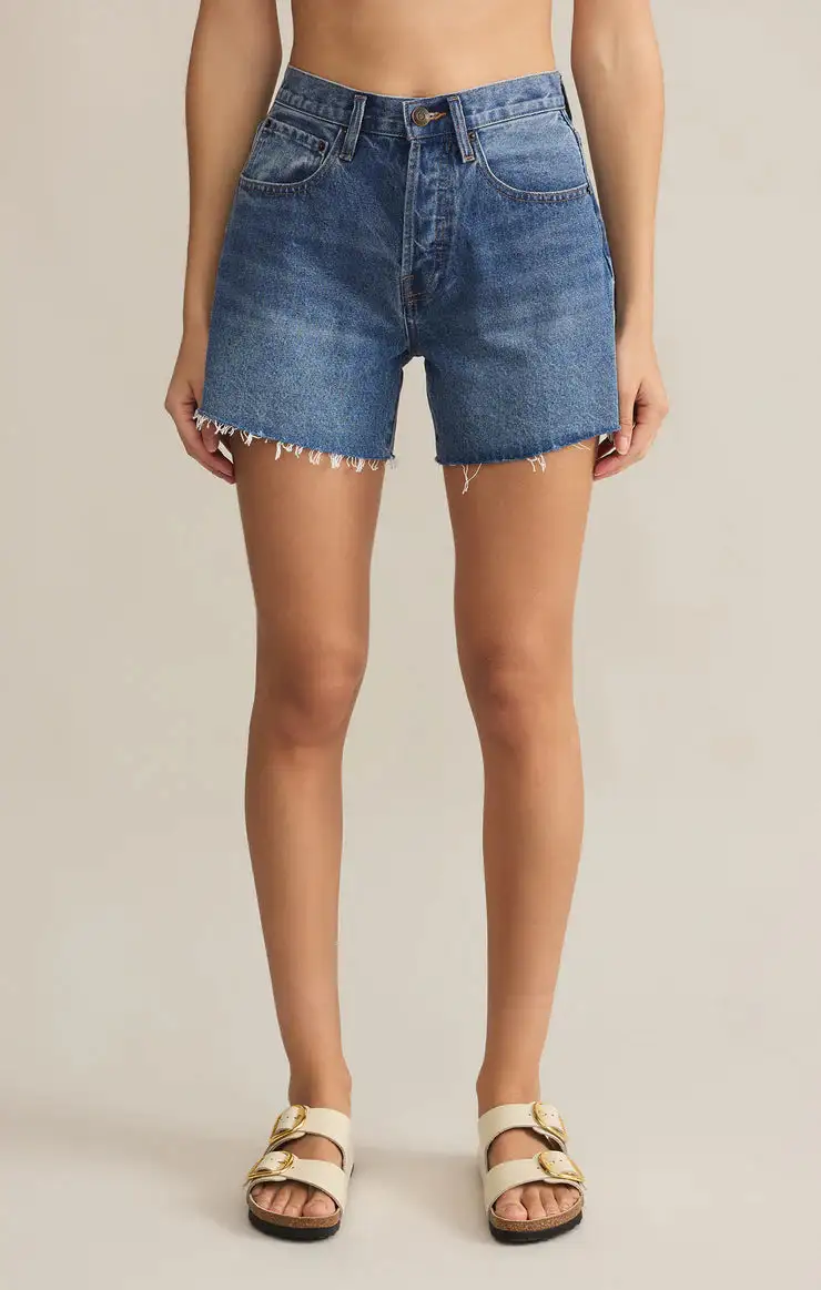Denim High Rise Shorts