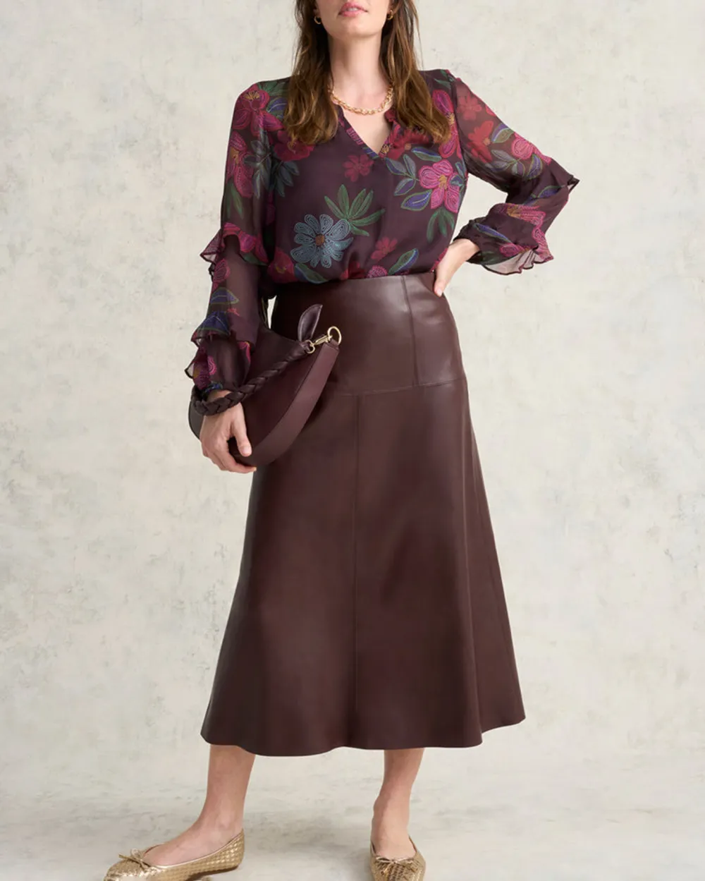 Faux Leather Skirt