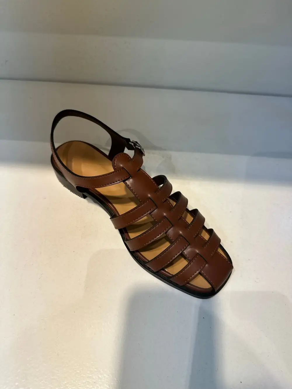 Contemporary Faux Leather Heeled Sandals