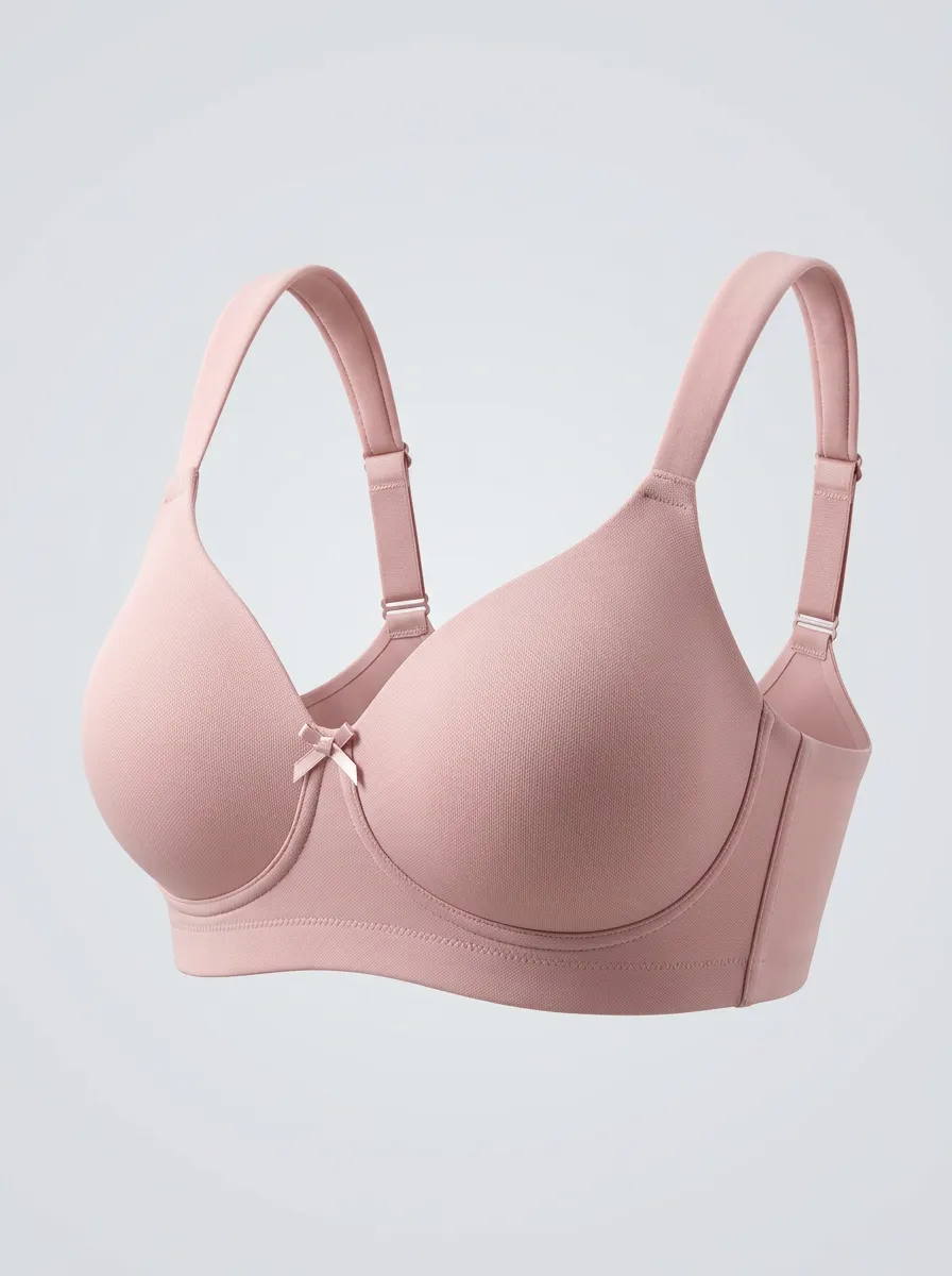 Refined Full-Coverage Bow Detail Performance Look Women's Bra