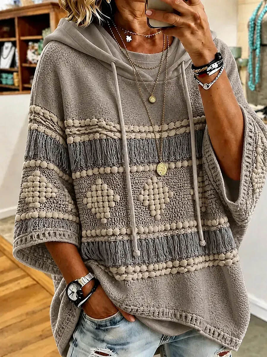 Women’s Retro Bohemian Art Print Hoodie