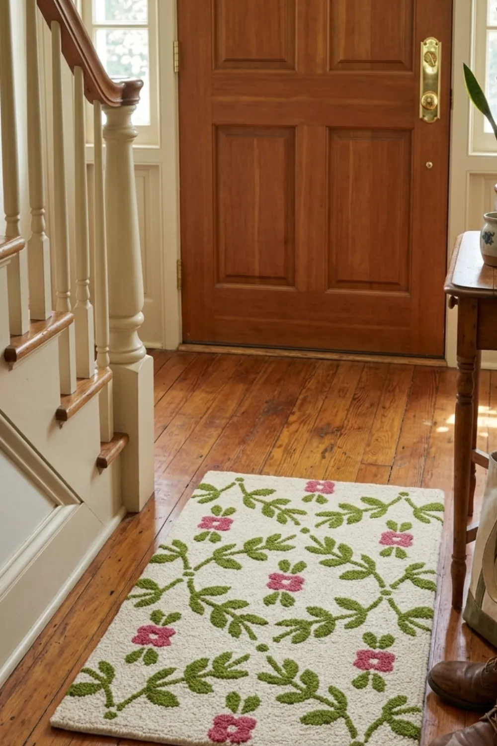 Non Slip Floral Botanical PET Entryway Doormat