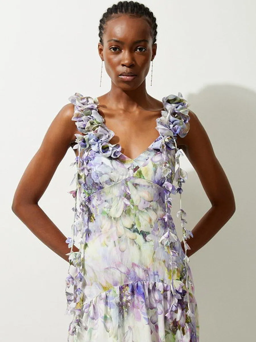 Aviana Floral Woven Strappy Two Piece Set