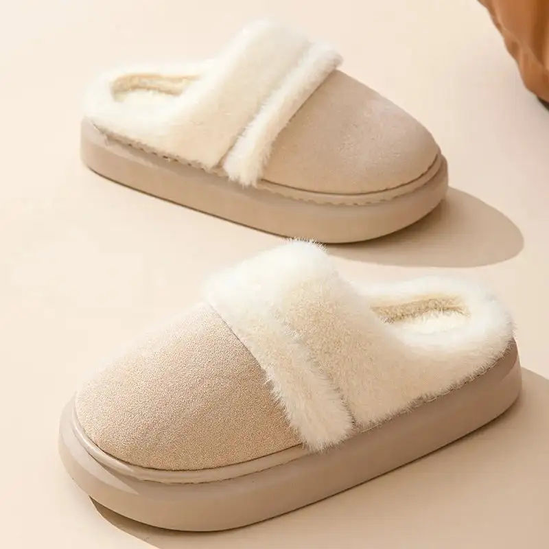 Soft Feel Plush House Slippers
