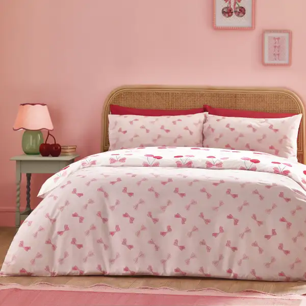 Classic Bedroom Reversible Printed Linen Duvet Cover Set