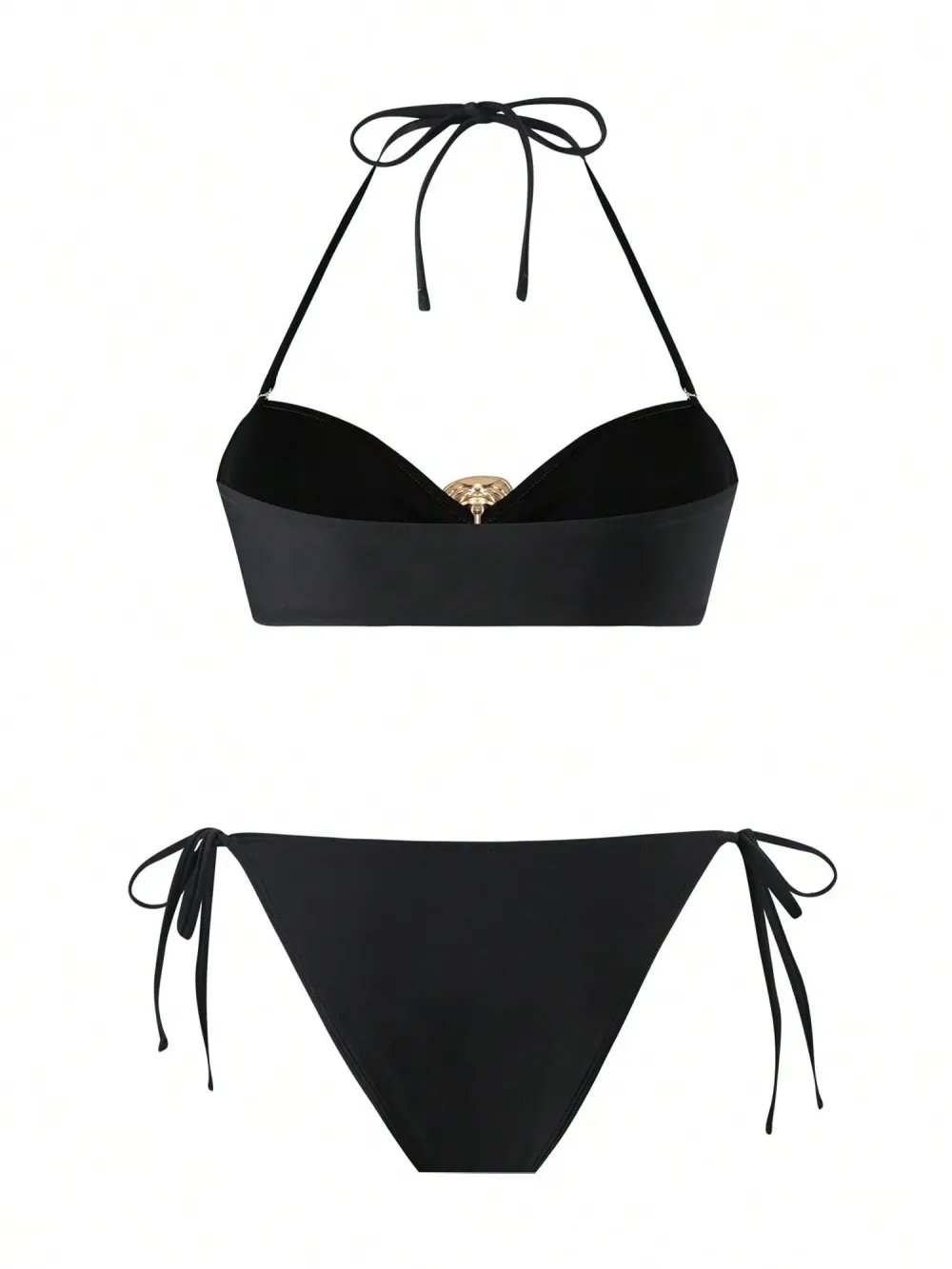 Chloe Printed Lace-Up Bikini Set