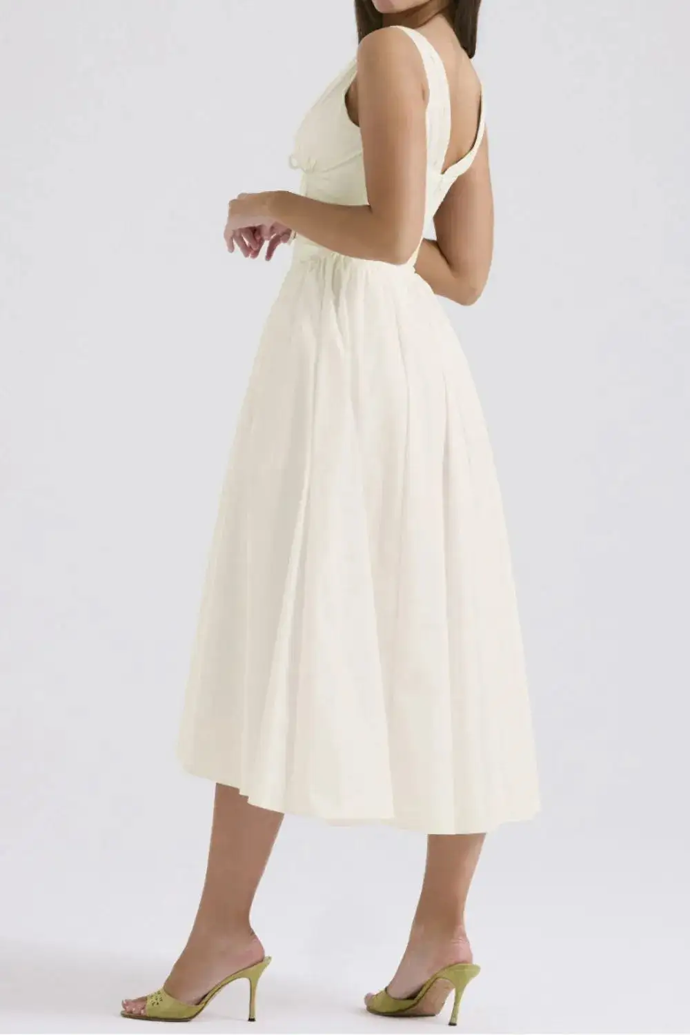 Modern V Neck Sleeveless Casual Dress