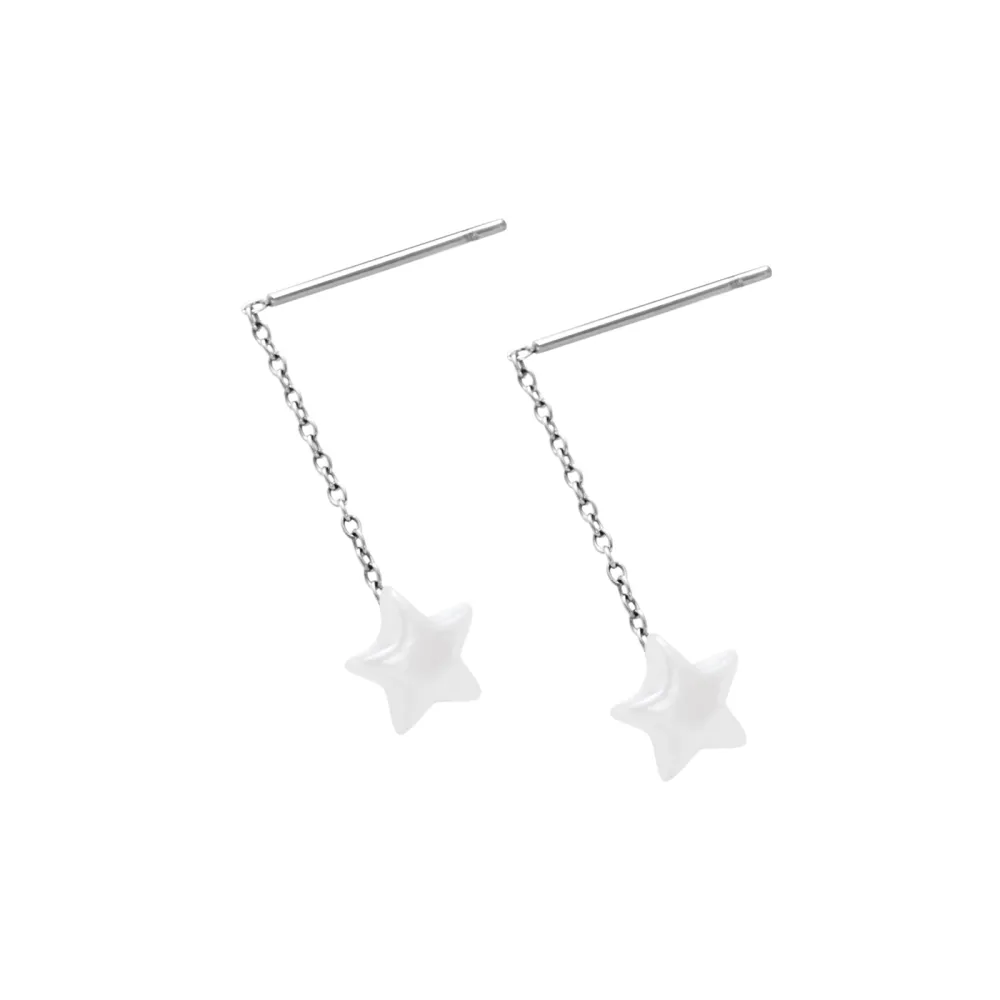 Woven Star Threader Earrings
