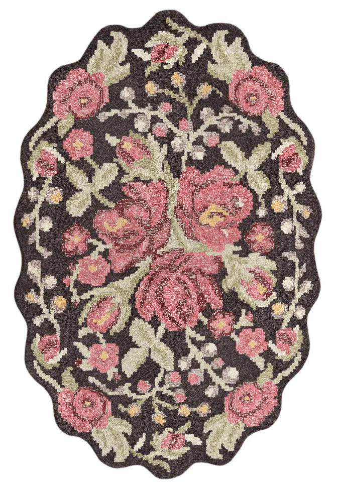 Artisan Design Crafted Floral Wool Area Rug