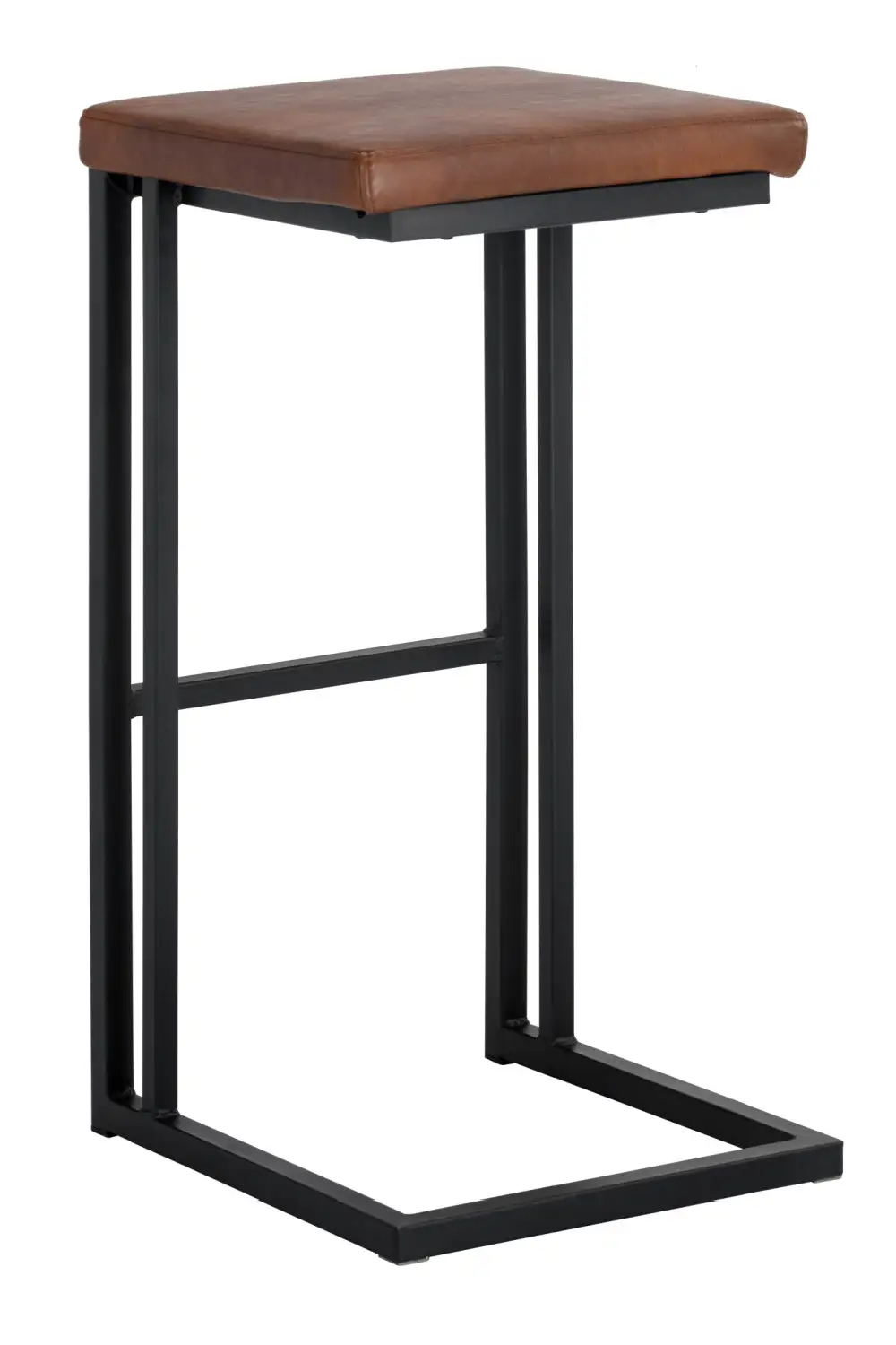 Modern Cantilever Leather Bar Stool