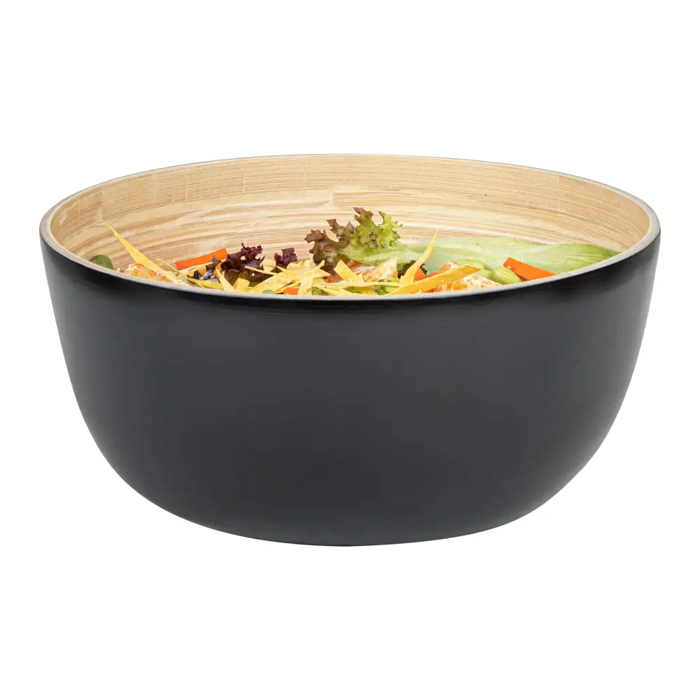 Classic Spun Bamboo Salad Bowl