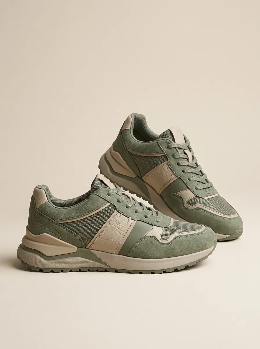 Men's Casual Outdoor Suede Print Sneakers