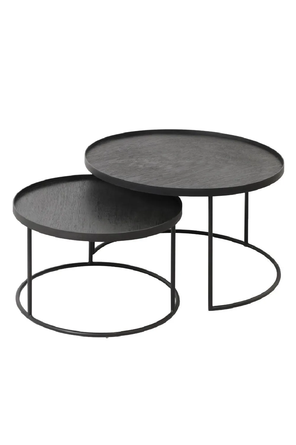 Round Tray Coffee Table Set Nesting Set
