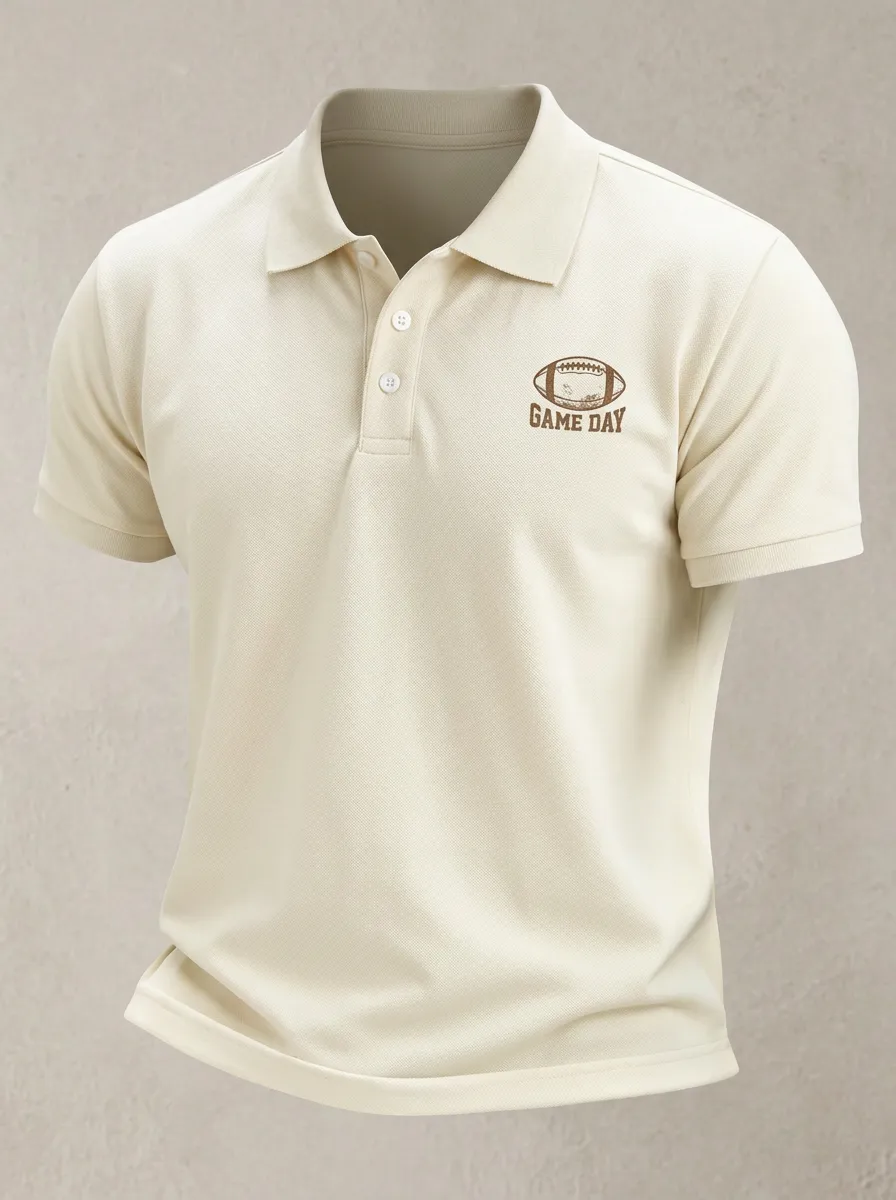 Football Inspired Casual Polo Shirt