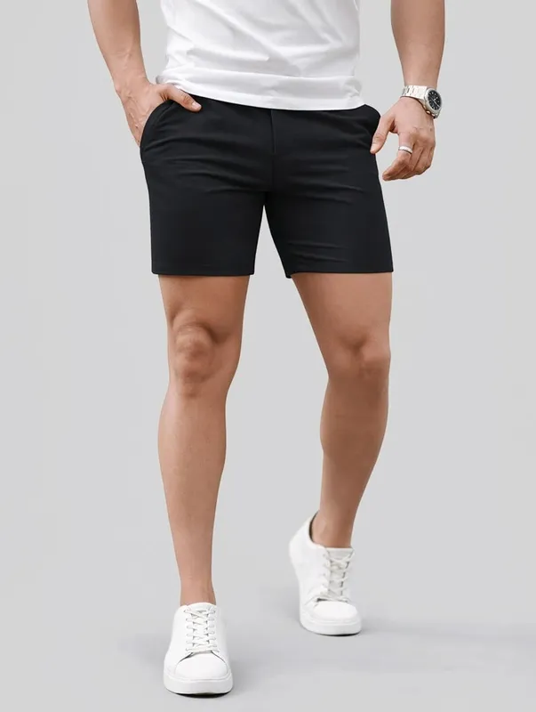 Black Relaxed Fit Shorts