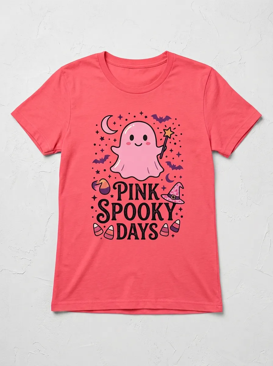 Ghost Spooky Halloween Graphic T-Shirt