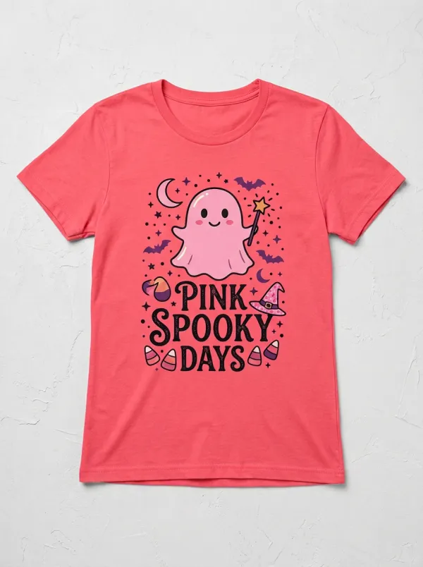 Ghost Spooky Halloween Graphic T-Shirt