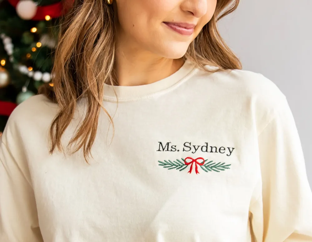 Embroidered Long-Sleeve T-Shirt