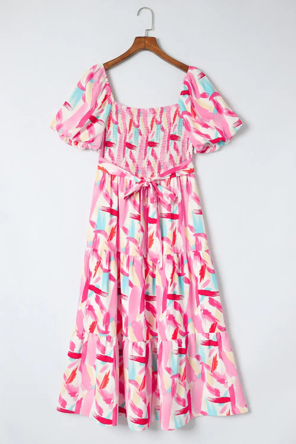 Clean Tie Waist Tie Detail Dress