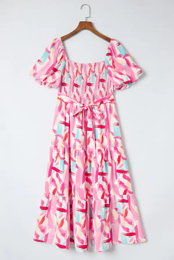 Clean Tie Waist Tie Detail Dress