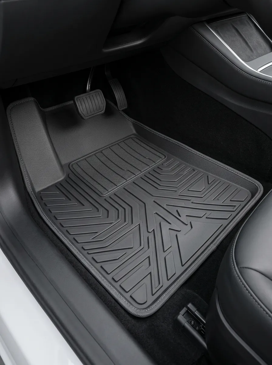 All-Weather Geometric Pattern Car Floor Mat