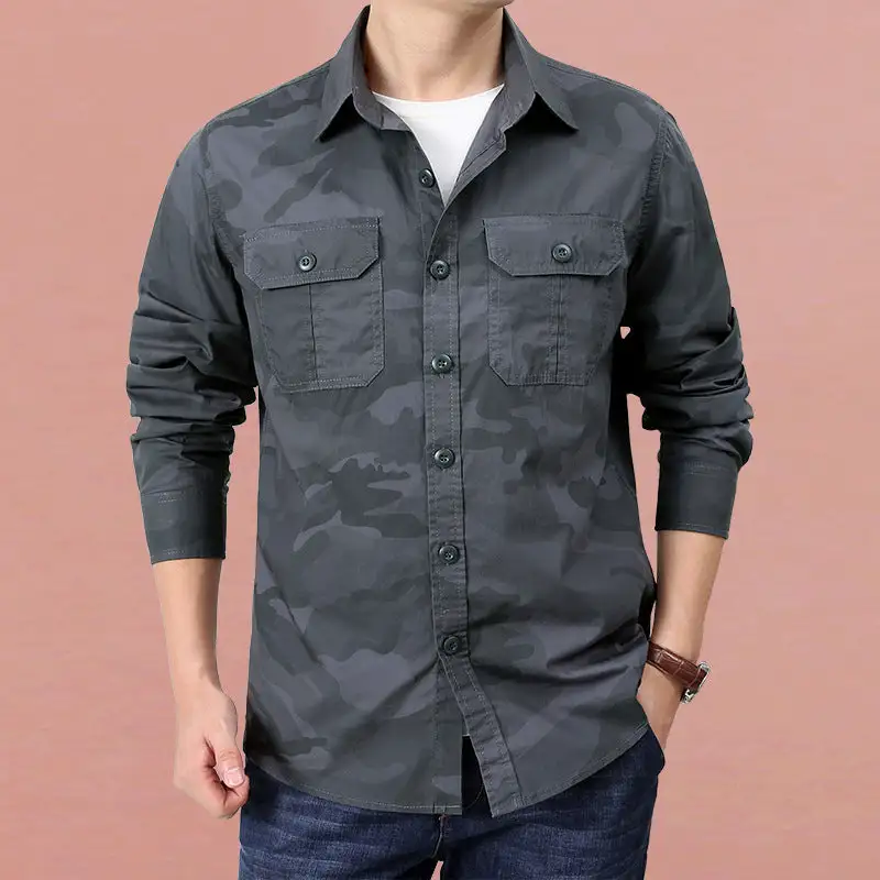 Men's Camouflage Utility Pocket Shirt