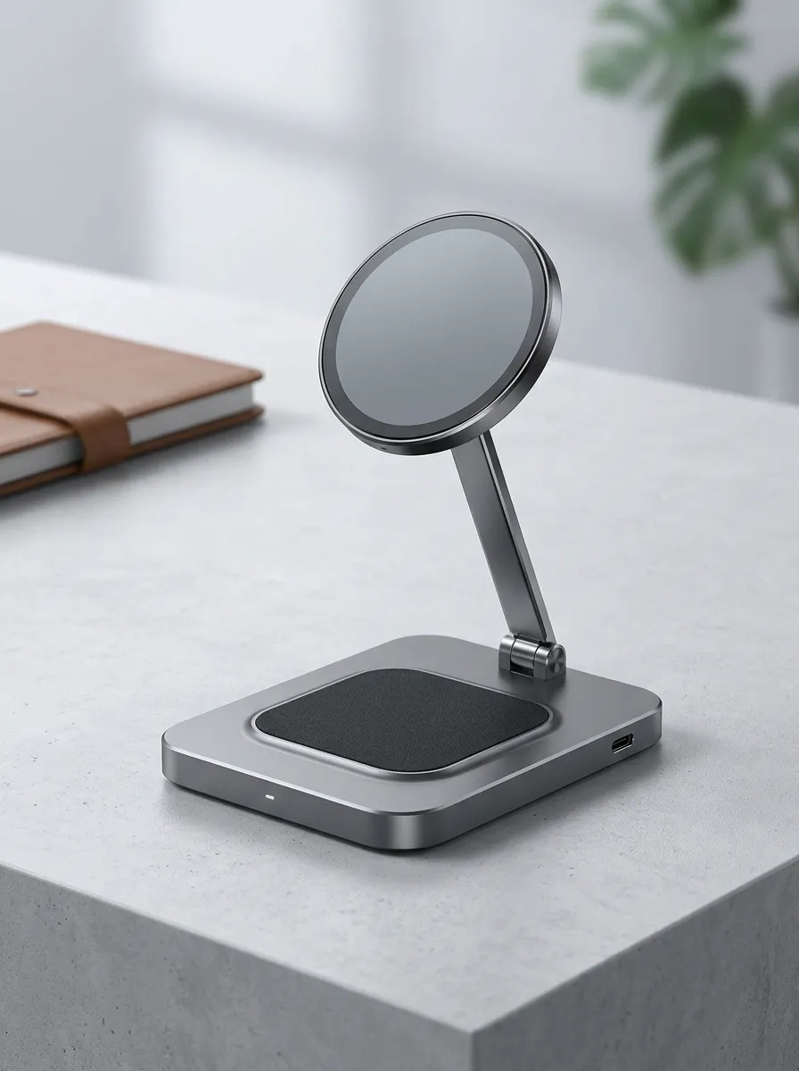 Magnetic Foldable Aluminum Wireless Charger