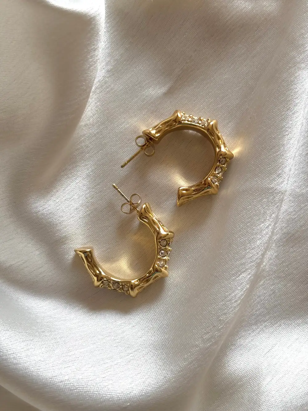 Bamboo Hoop Earrings